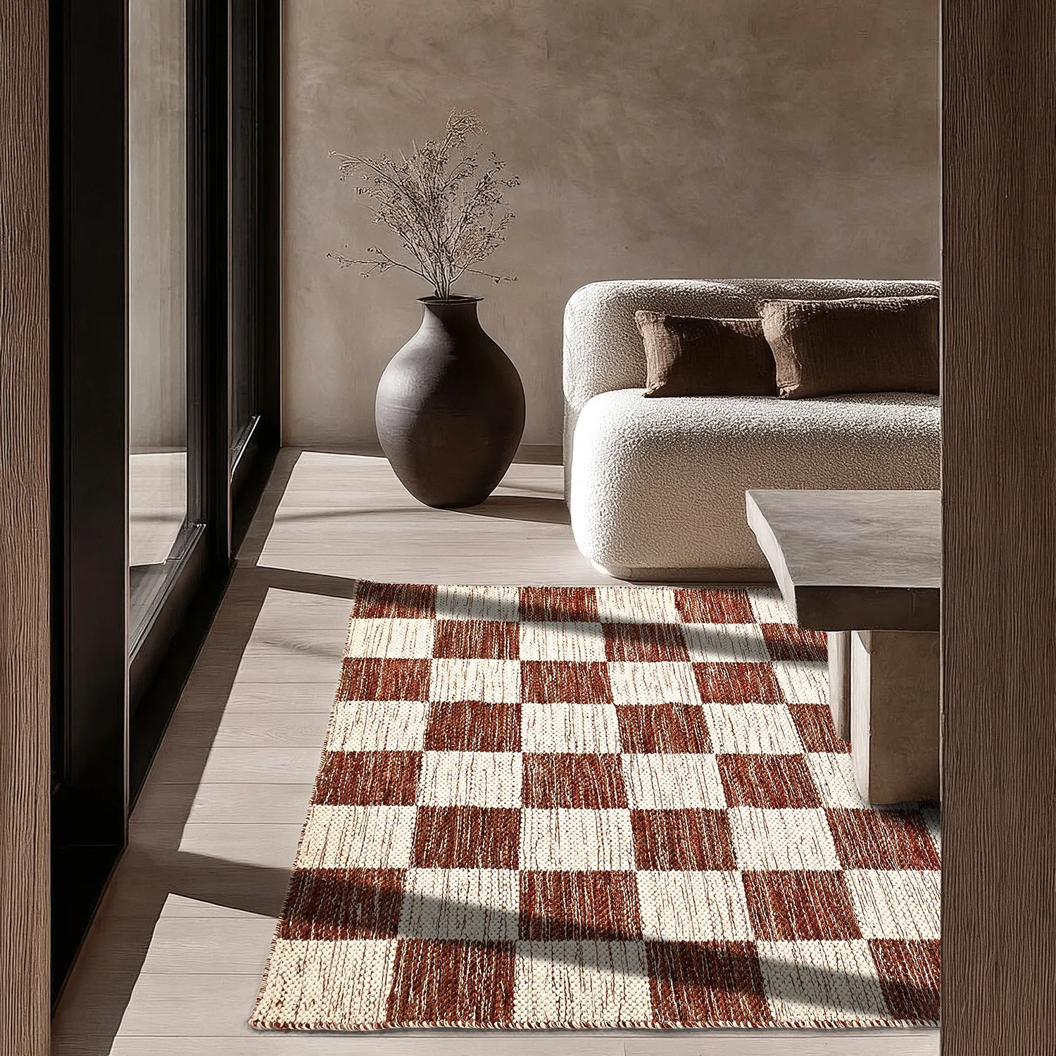 Ullmatta - Dundee (röd/vit)