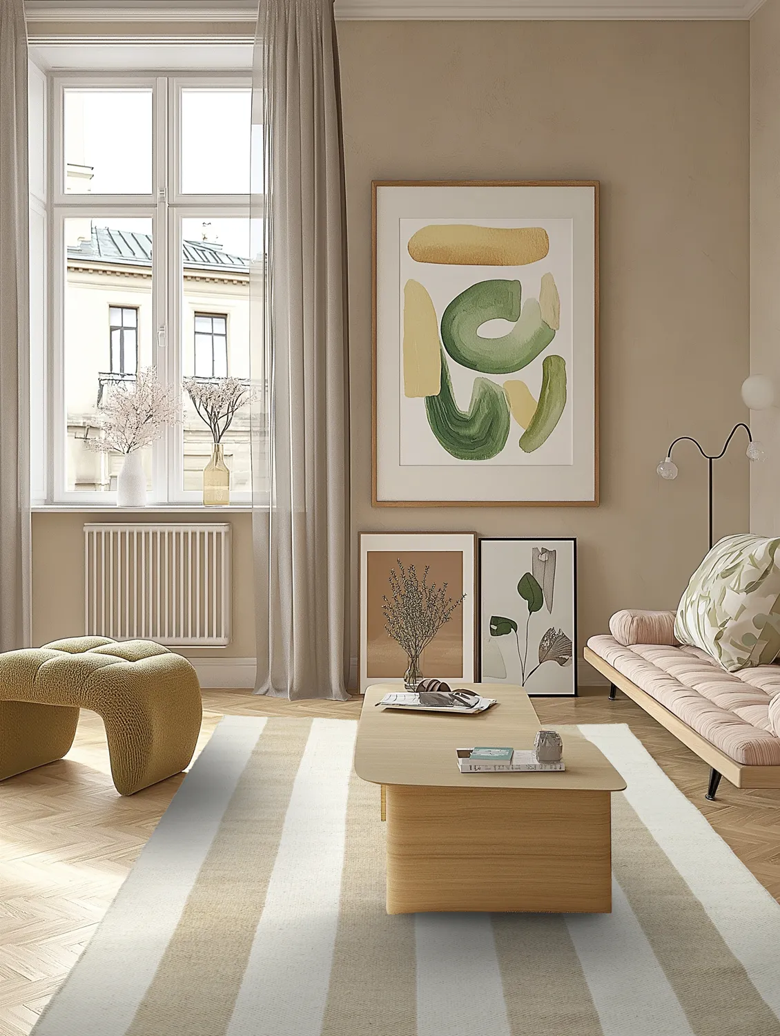 Vlnený koberec - Garine (off white/bežová)