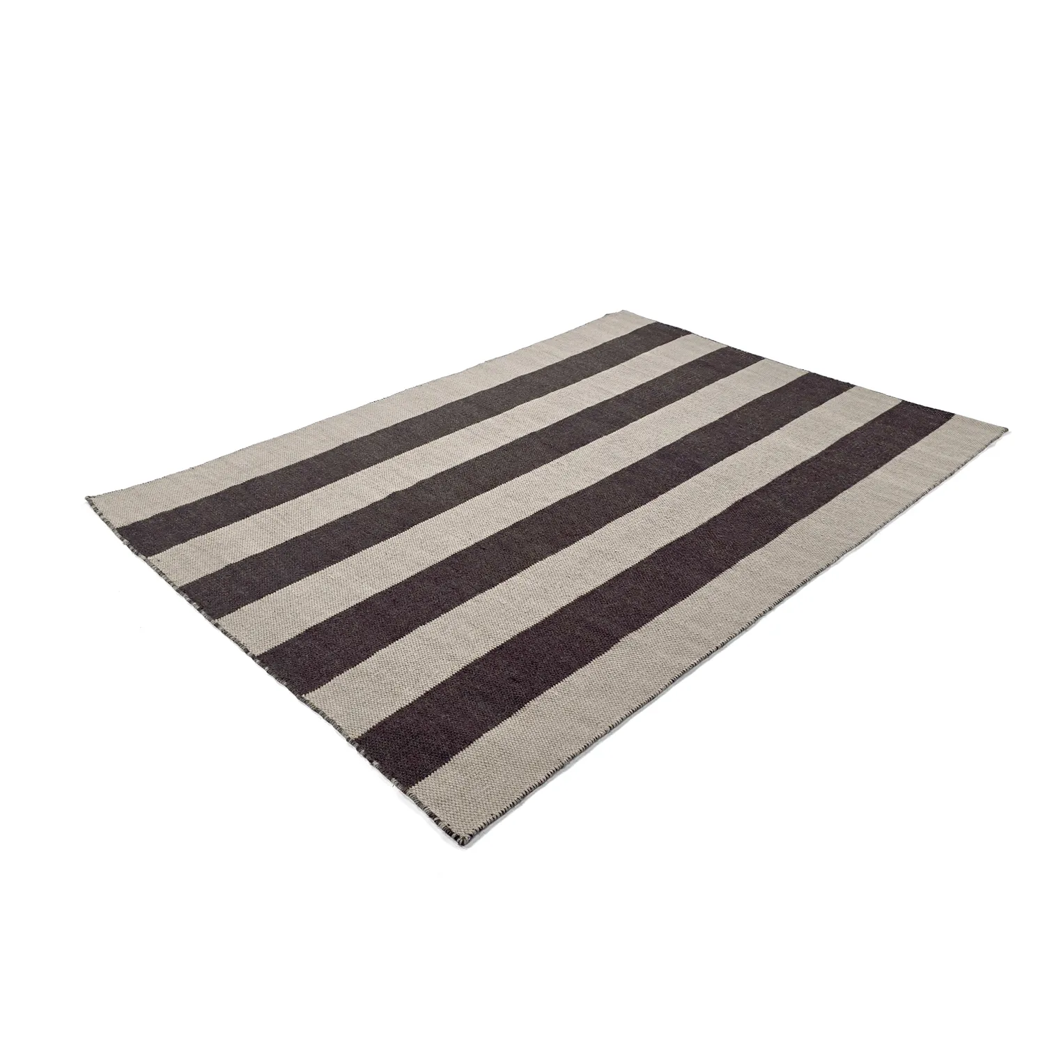 Vlnený koberec - Garine (čierna/bežová)