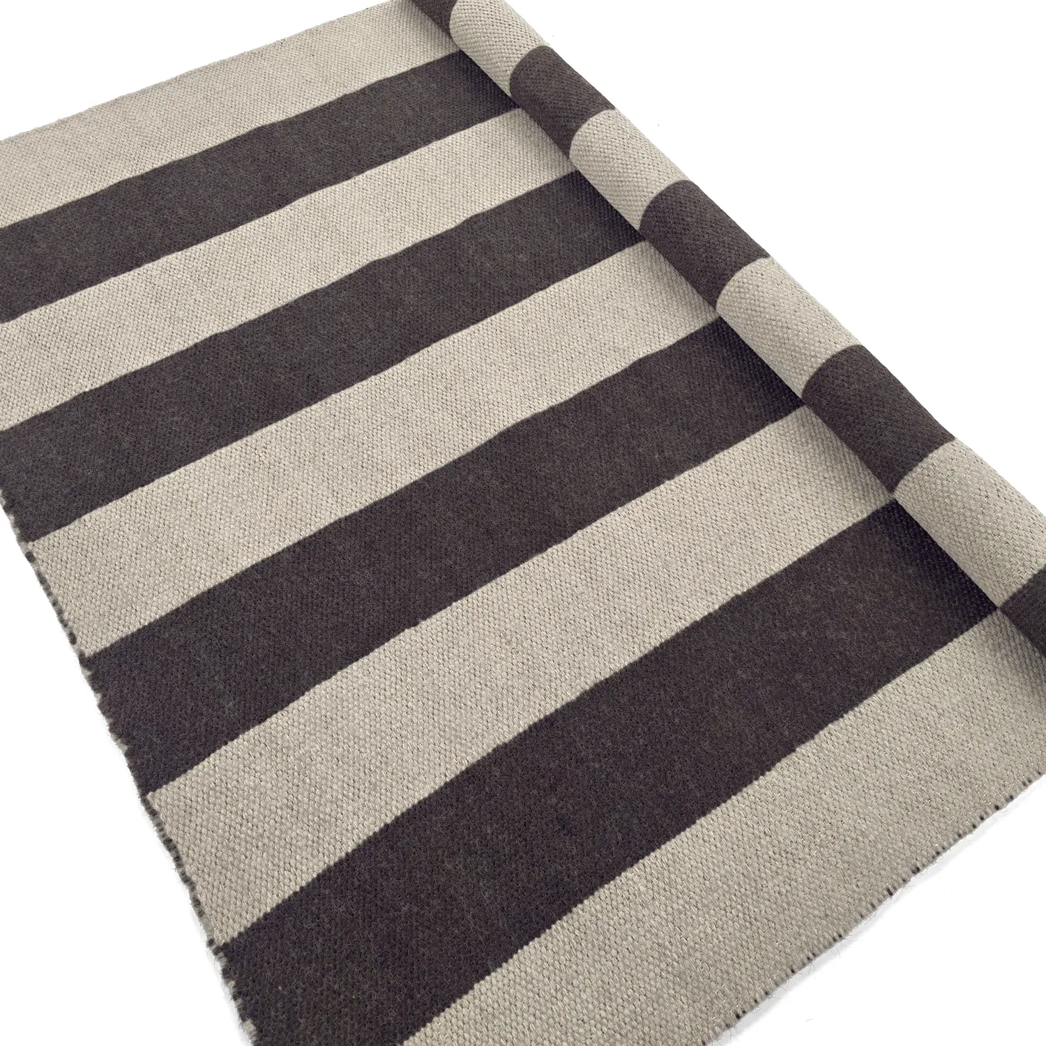 Vlnený koberec - Garine (čierna/bežová)