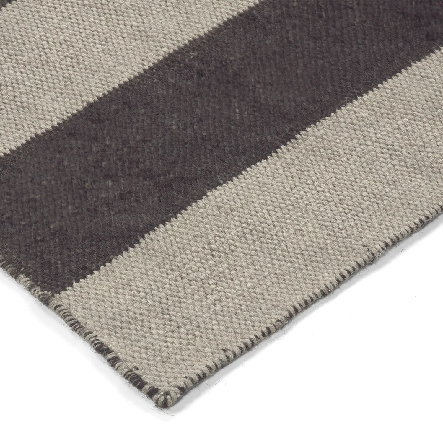 Vlnený koberec - Garine (čierna/bežová)