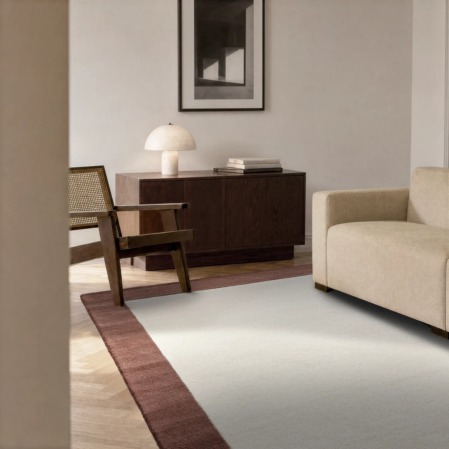 Vlnený koberec - Gaya Hand Tufted Wool Premium (krémová/hnedá)
