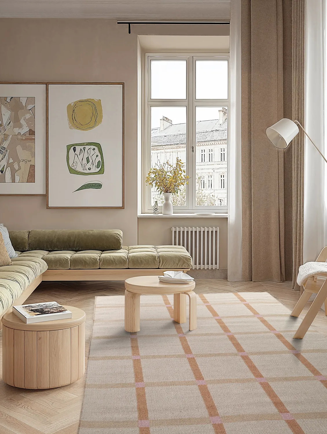 Vlnený koberec - Gingham (č. 2)