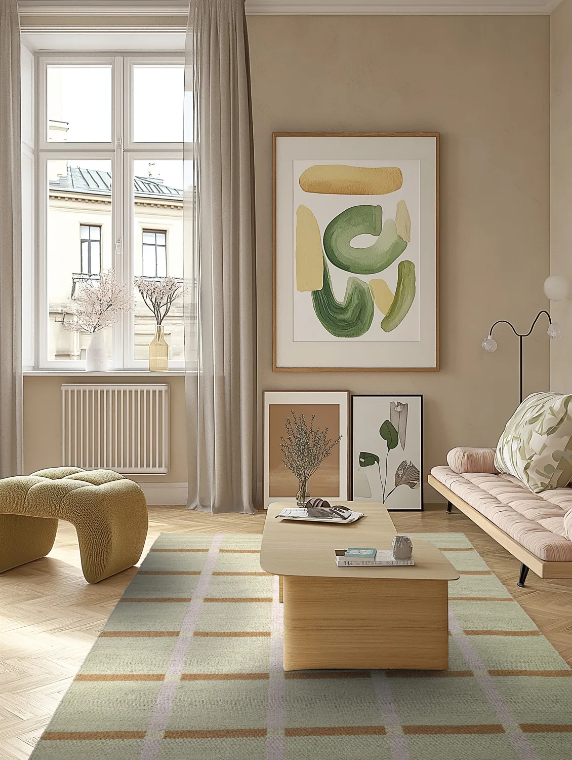 Vlnený koberec - Gingham (č. 4)