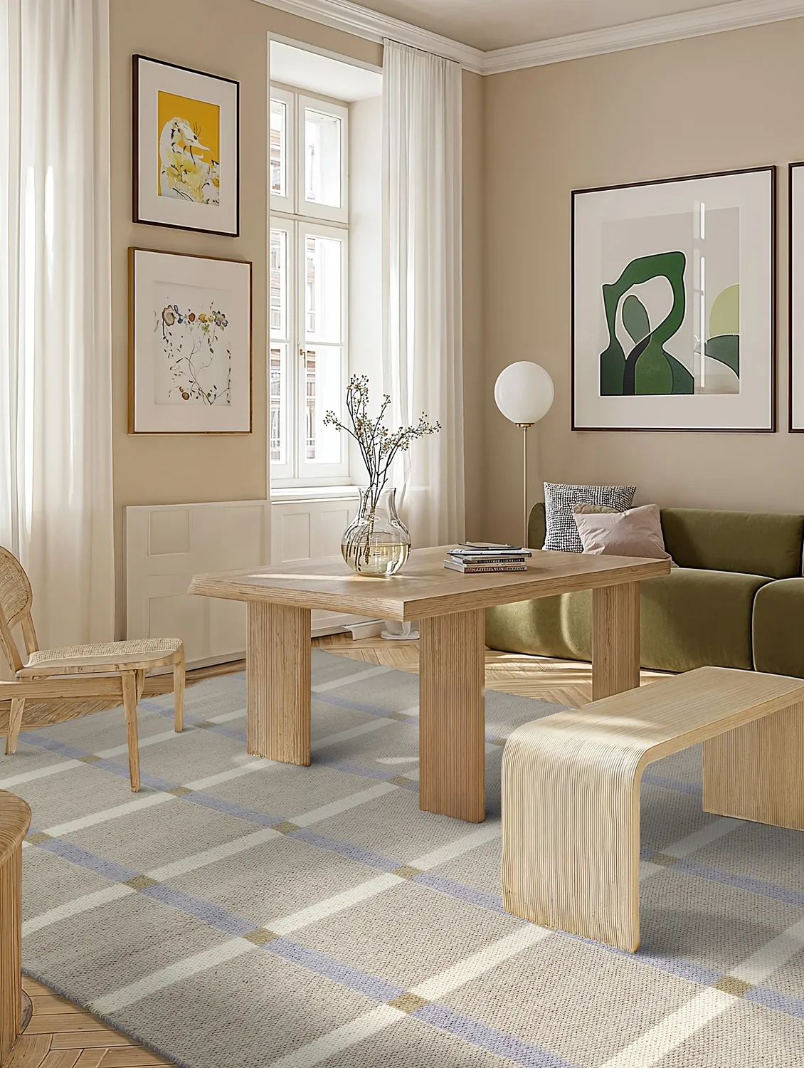 Vlnený koberec - Gingham (č. 5)