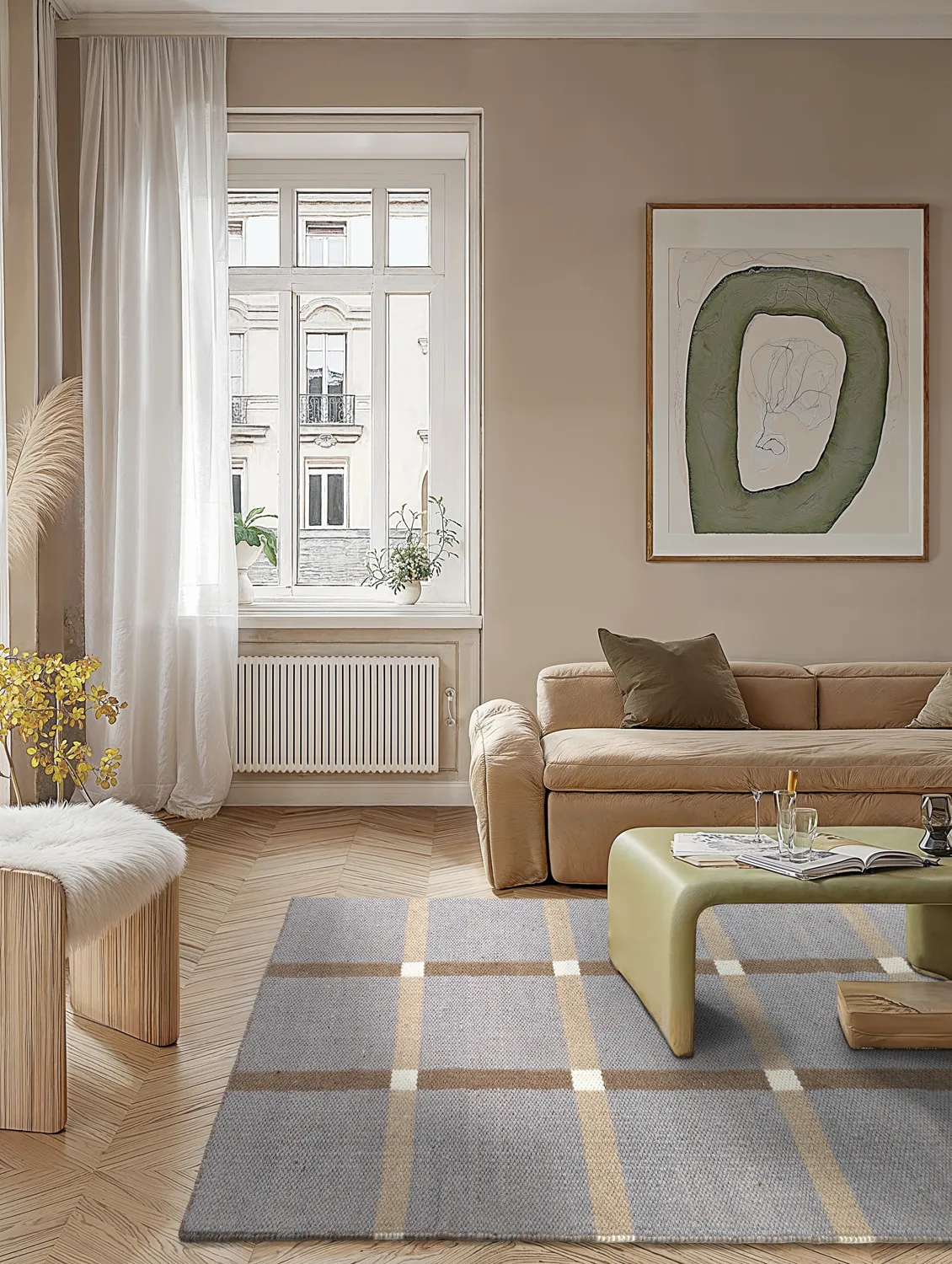 Vlnený koberec - Gingham (č. 7)