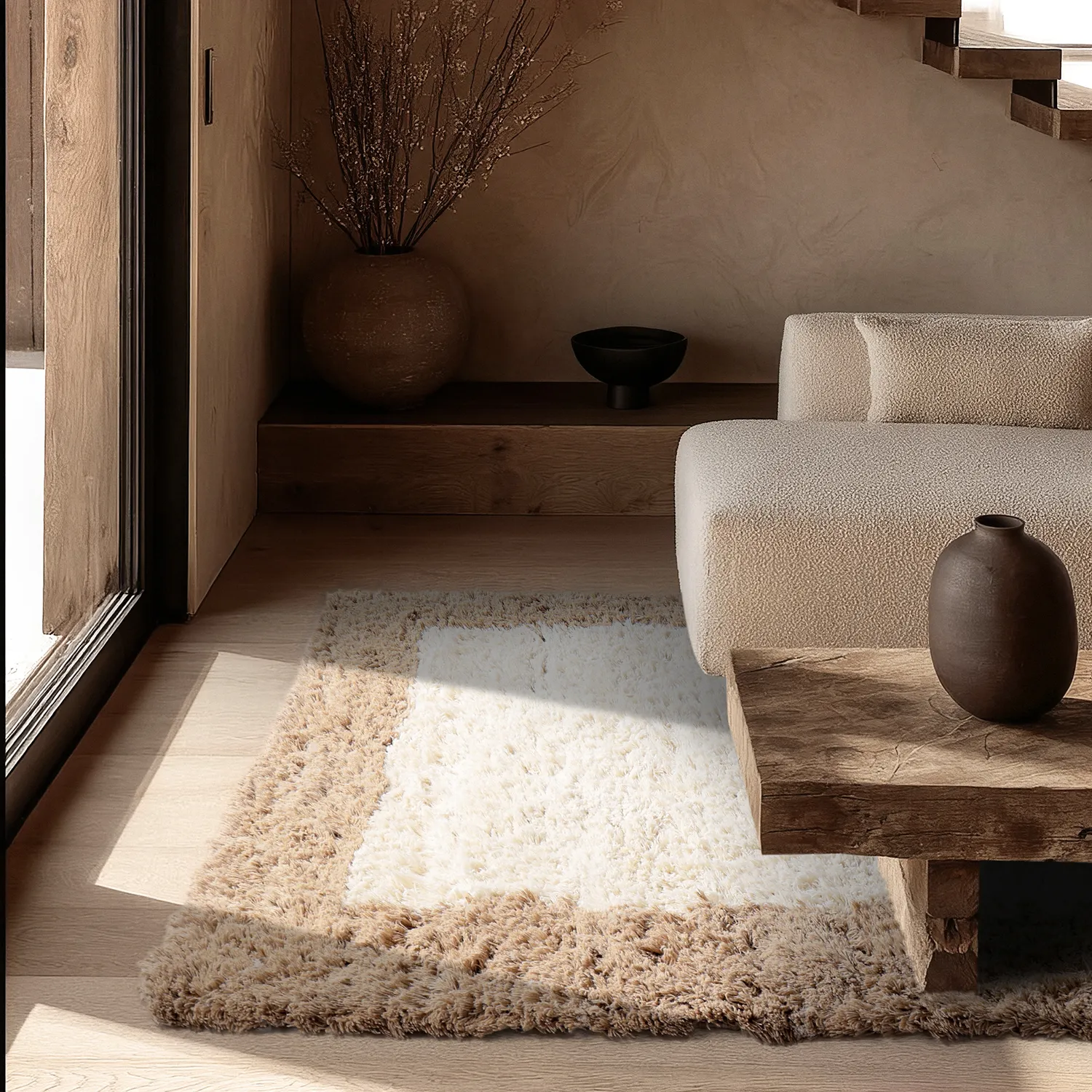 Ullmatta - Khenifra Handknot Wool Premium (creme/beige)