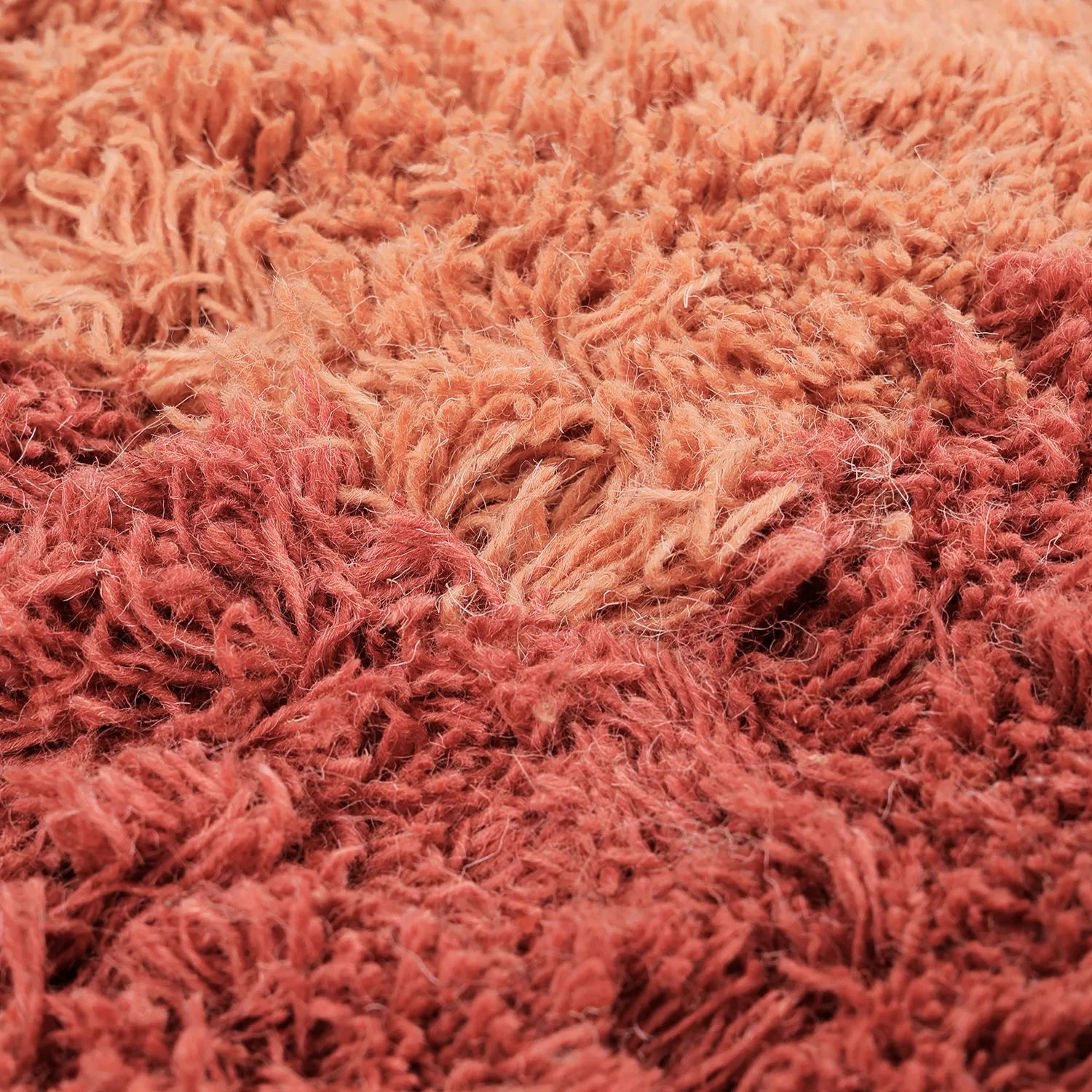 Ullmatta - Khenifra Handknot Wool Premium (orange/röd)