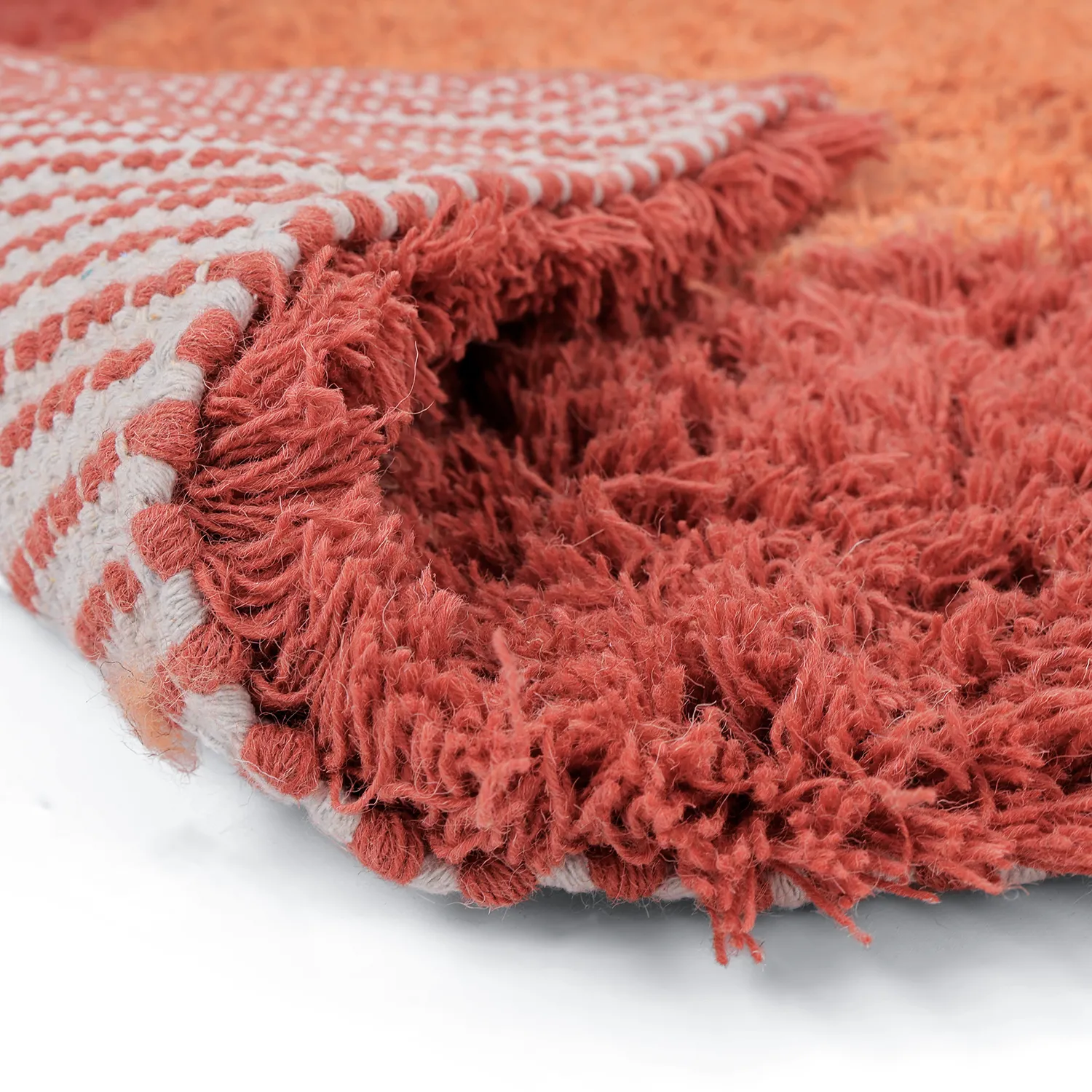 Ullmatta - Khenifra Handknot Wool Premium (orange/röd)