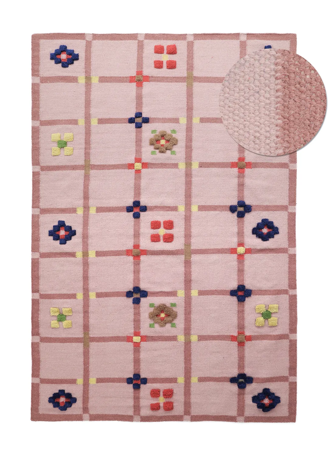 Vlnený koberec - Lausanne Flatweave Tufted Premium (ružová)