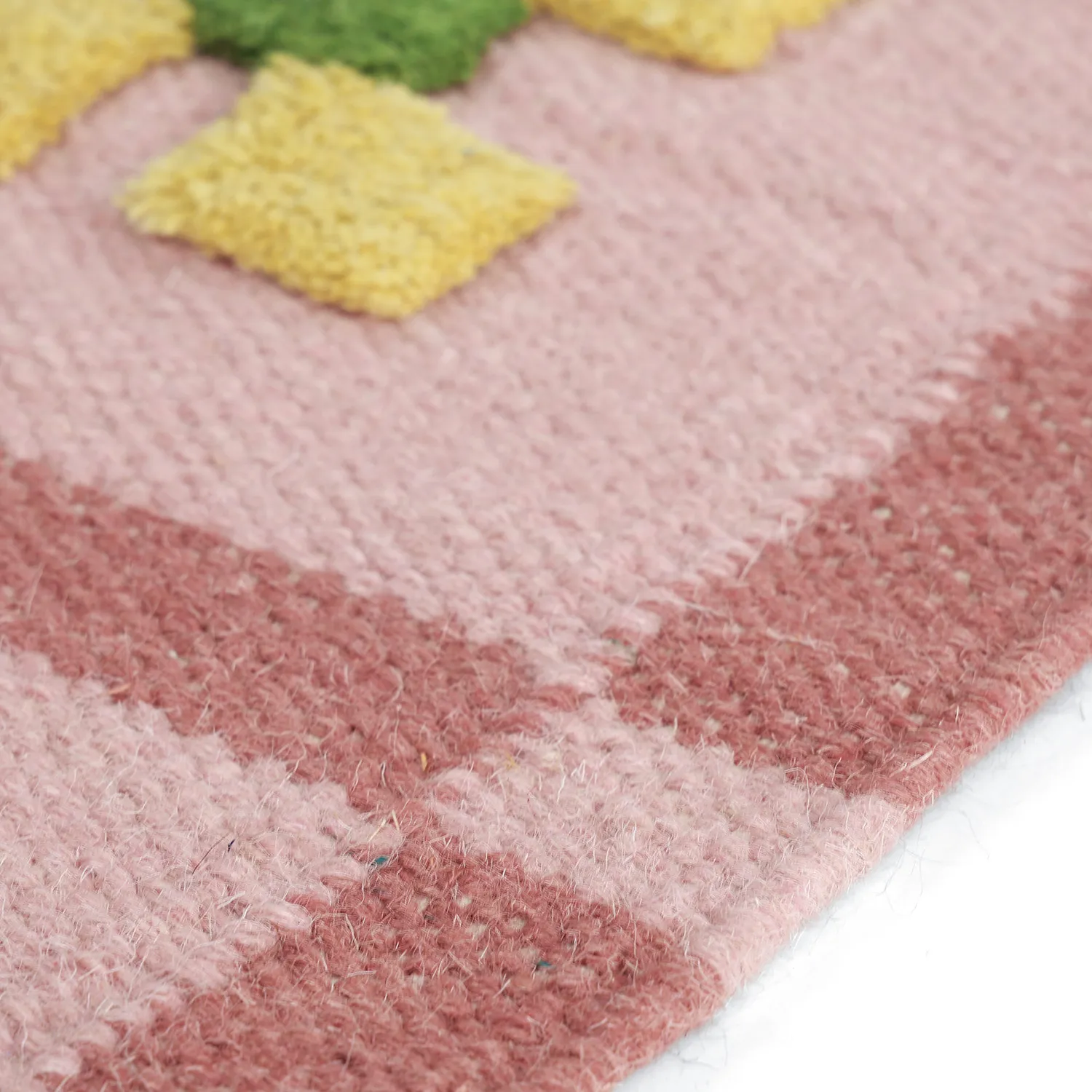 Vlnený koberec - Lausanne Flatweave Tufted Premium (ružová)