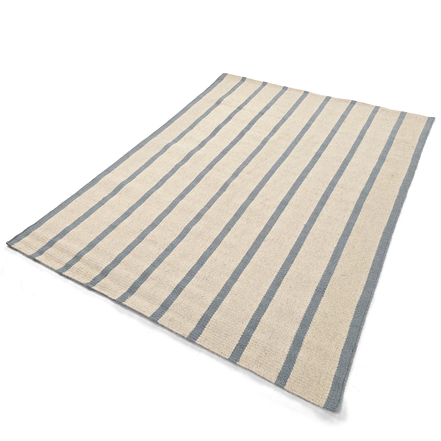 Vlnený koberec - Luton (vyblednutý denim/biely)