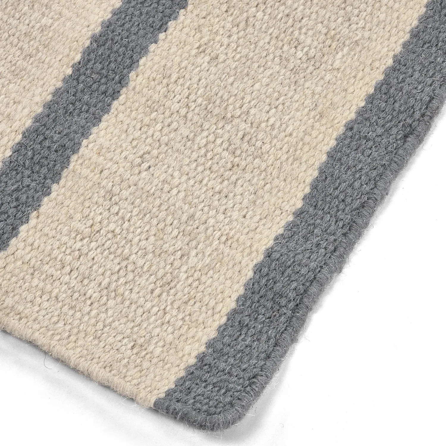 Vlnený koberec - Luton (vyblednutý denim/biely)