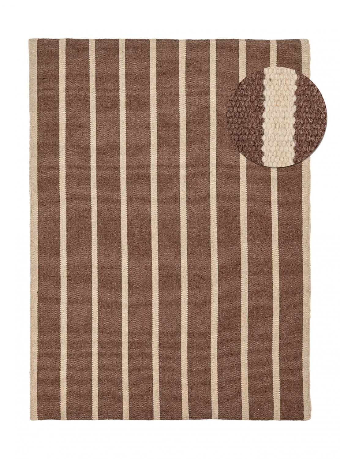 Vlnený koberec - Luton (prírodný/tmavý taupe)