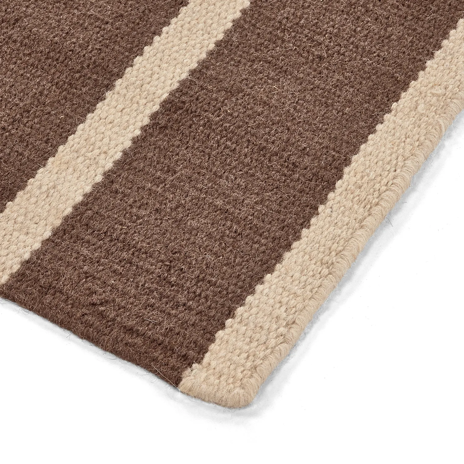 Vlnený koberec - Luton (prírodný/tmavý taupe)