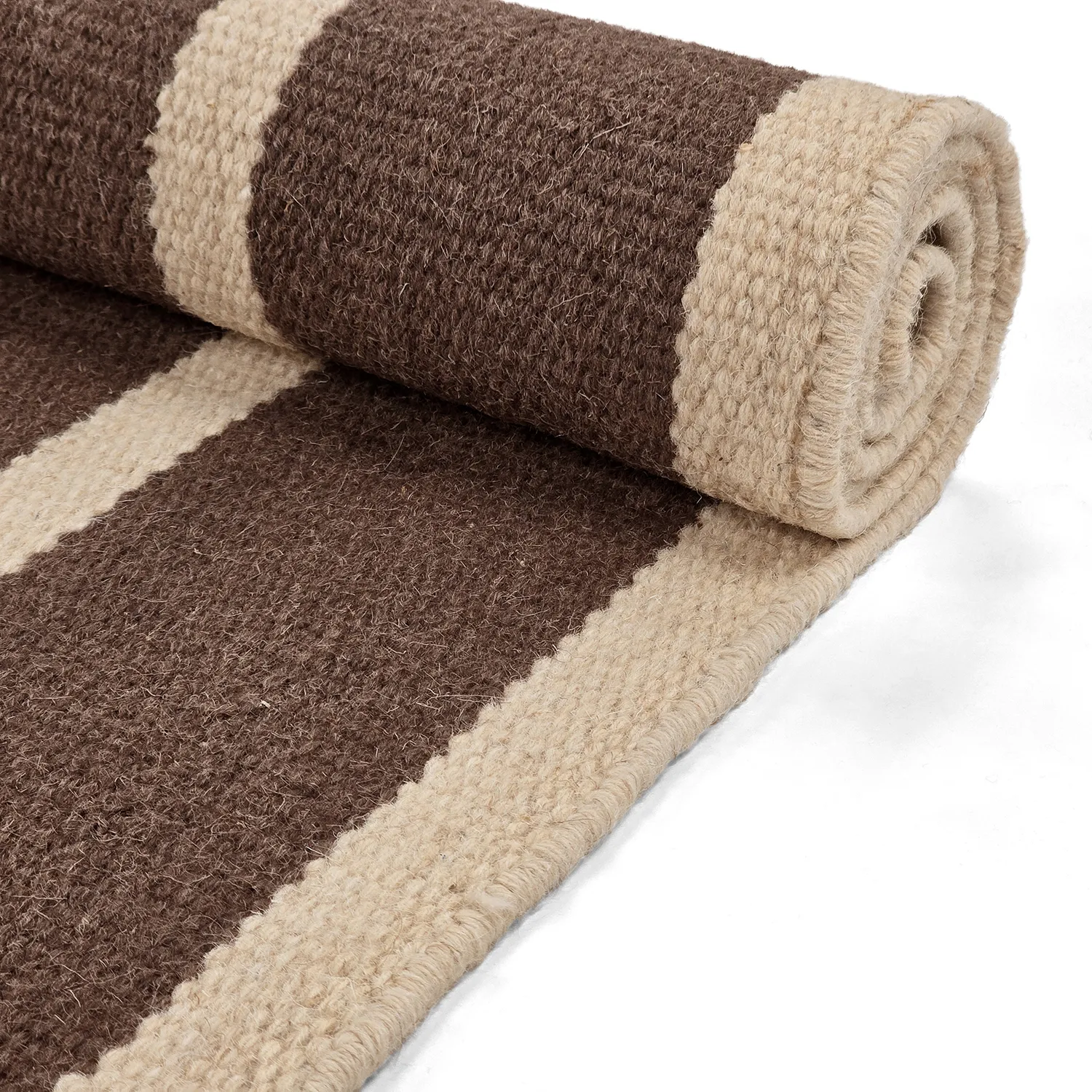 Vlnený koberec - Luton (prírodný/tmavý taupe)