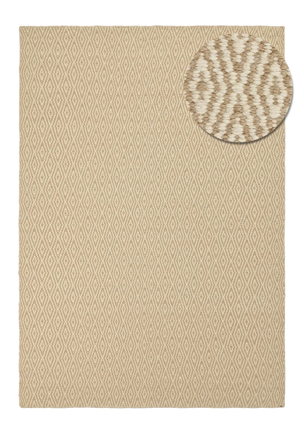 Vlnený koberec - Monastir (béžová/biela)