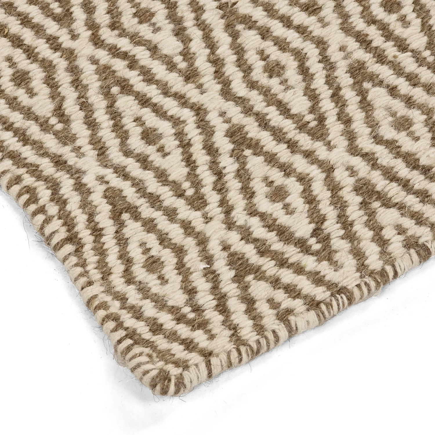 Vlnený koberec - Monastir (hnedá/biela)