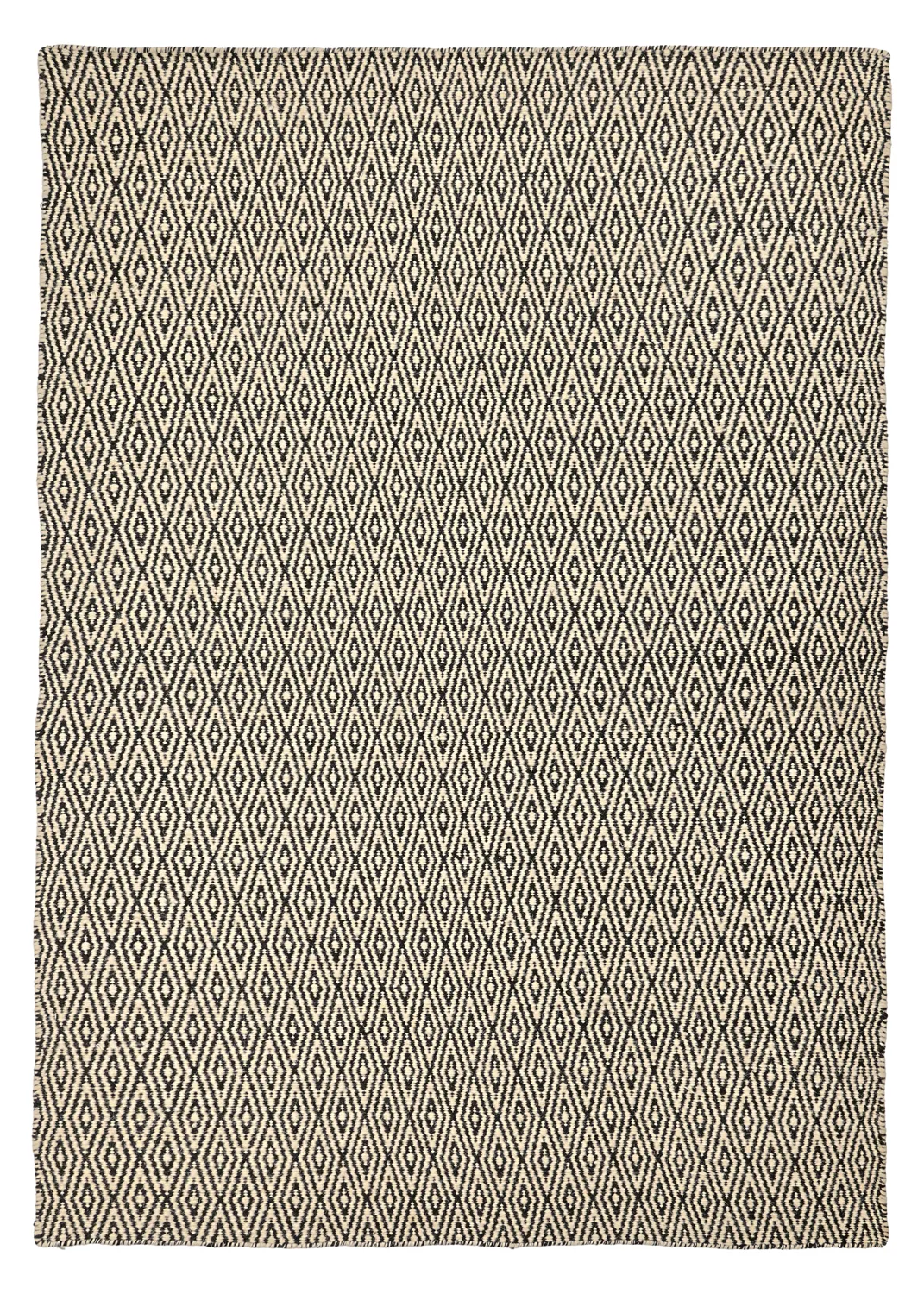 Vlnený koberec - Monastir (čierna/biela)