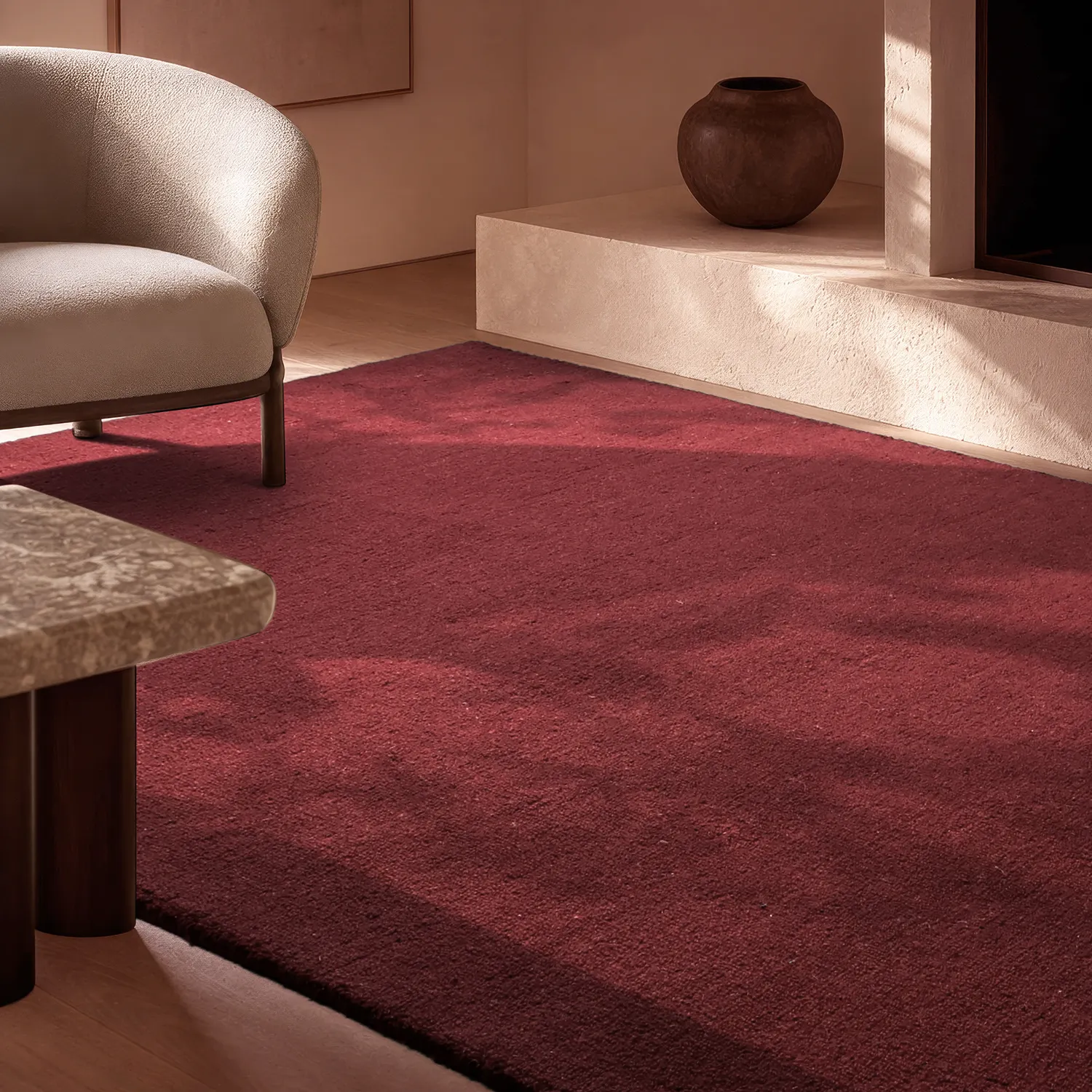 Vlnený koberec - Montmartre Loop Handtufted Wool (bordová)