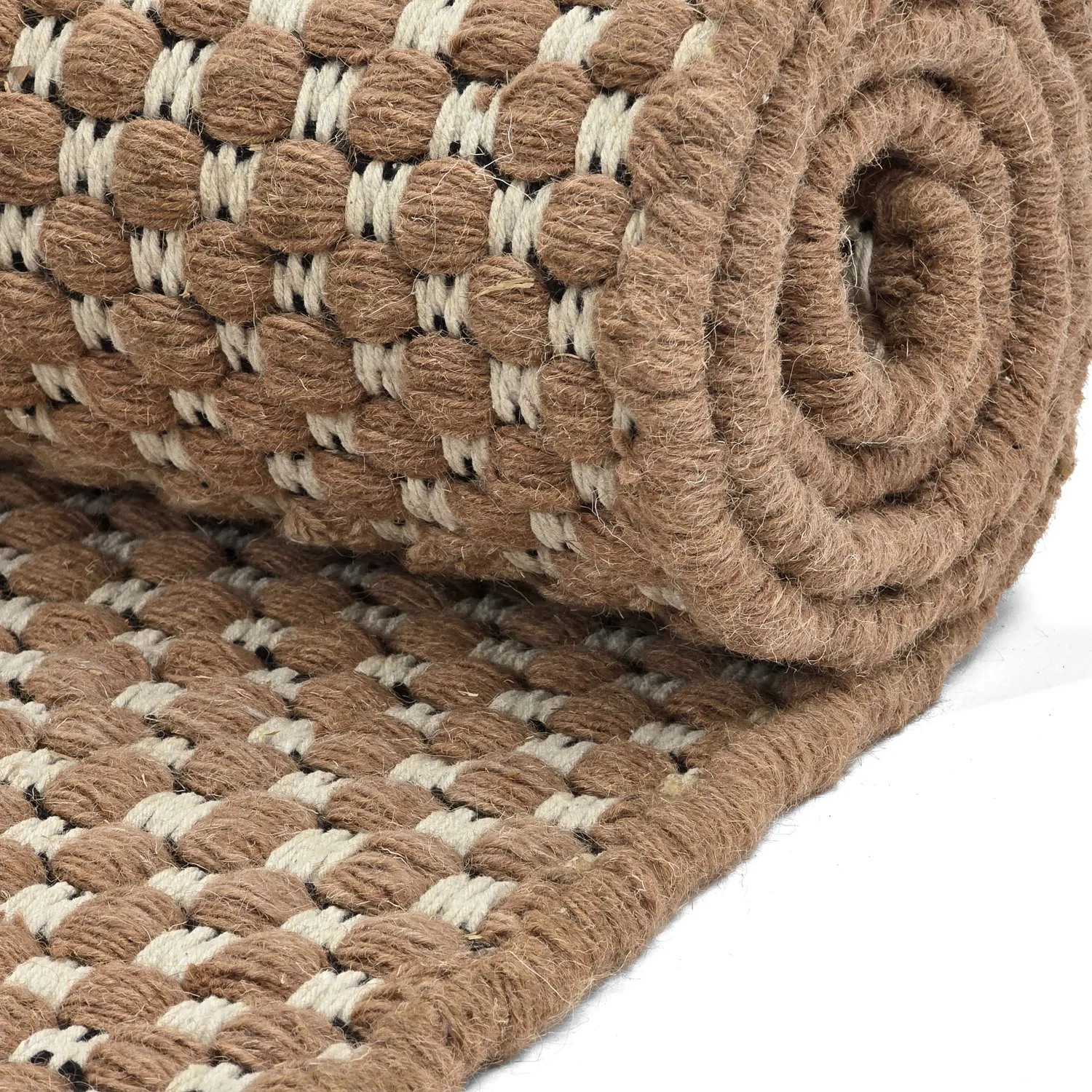 Vlnený koberec - Ovelia (hnedý/biely)