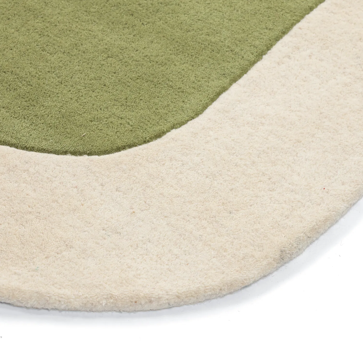 Vlnený koberec - Puri Hand Tufted Wool Premium (zelená/krémová)