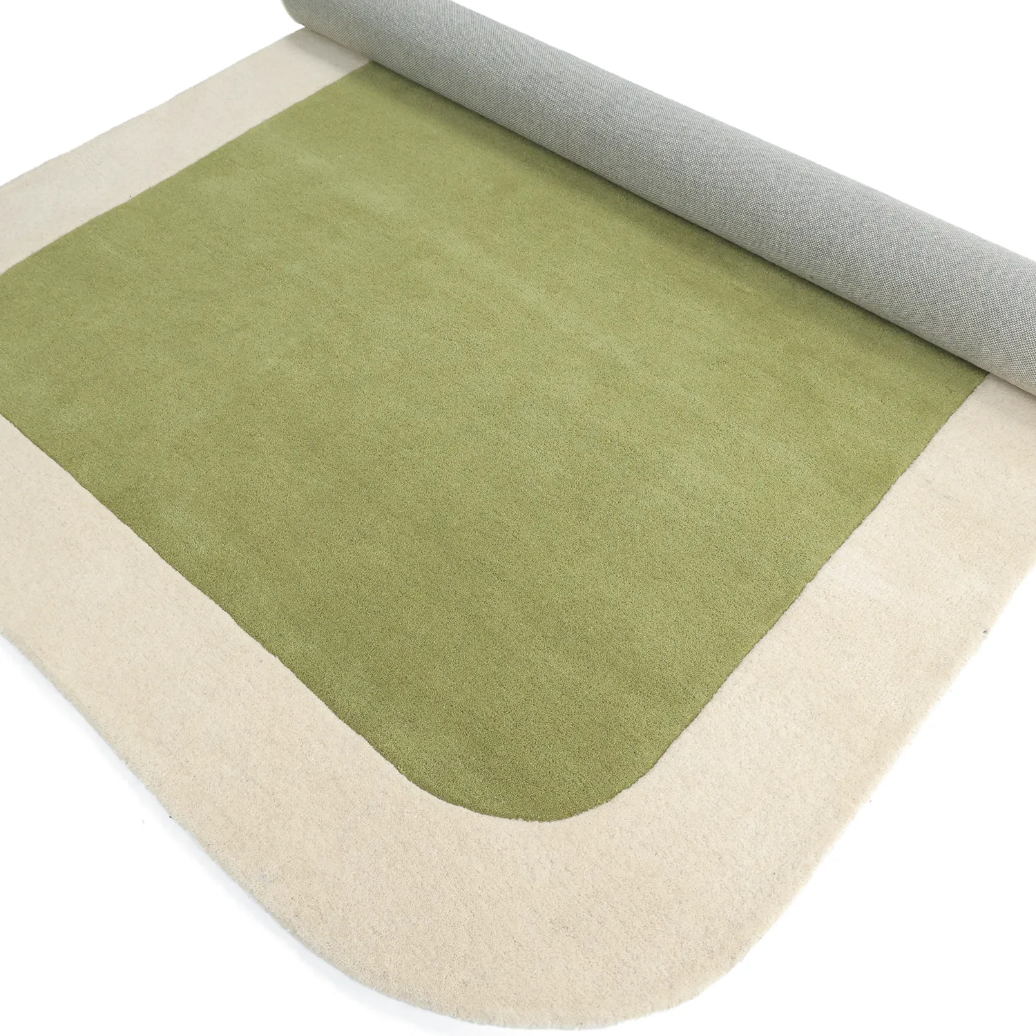 Vlnený koberec - Puri Hand Tufted Wool Premium (zelená/krémová)