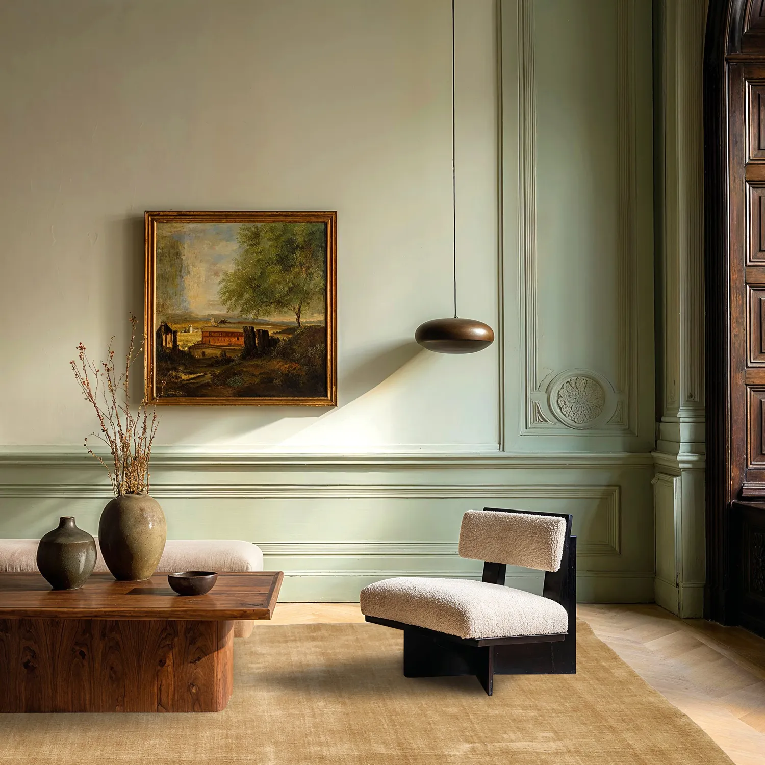 Vlnený koberec - Rozel ručne tkaná vlna Premium (béžová)