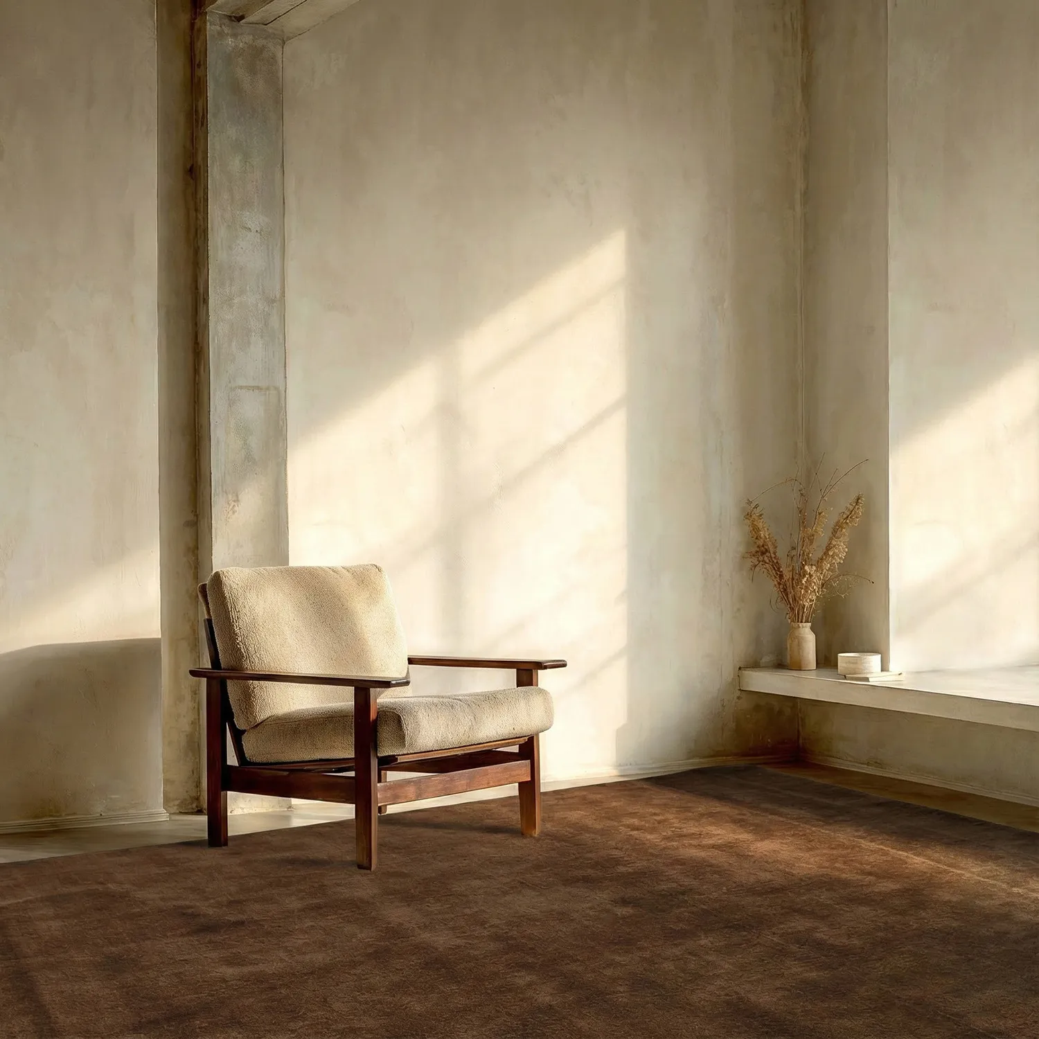 Vlnený koberec - Rozel ručne tkaná vlna Premium (hnedá)