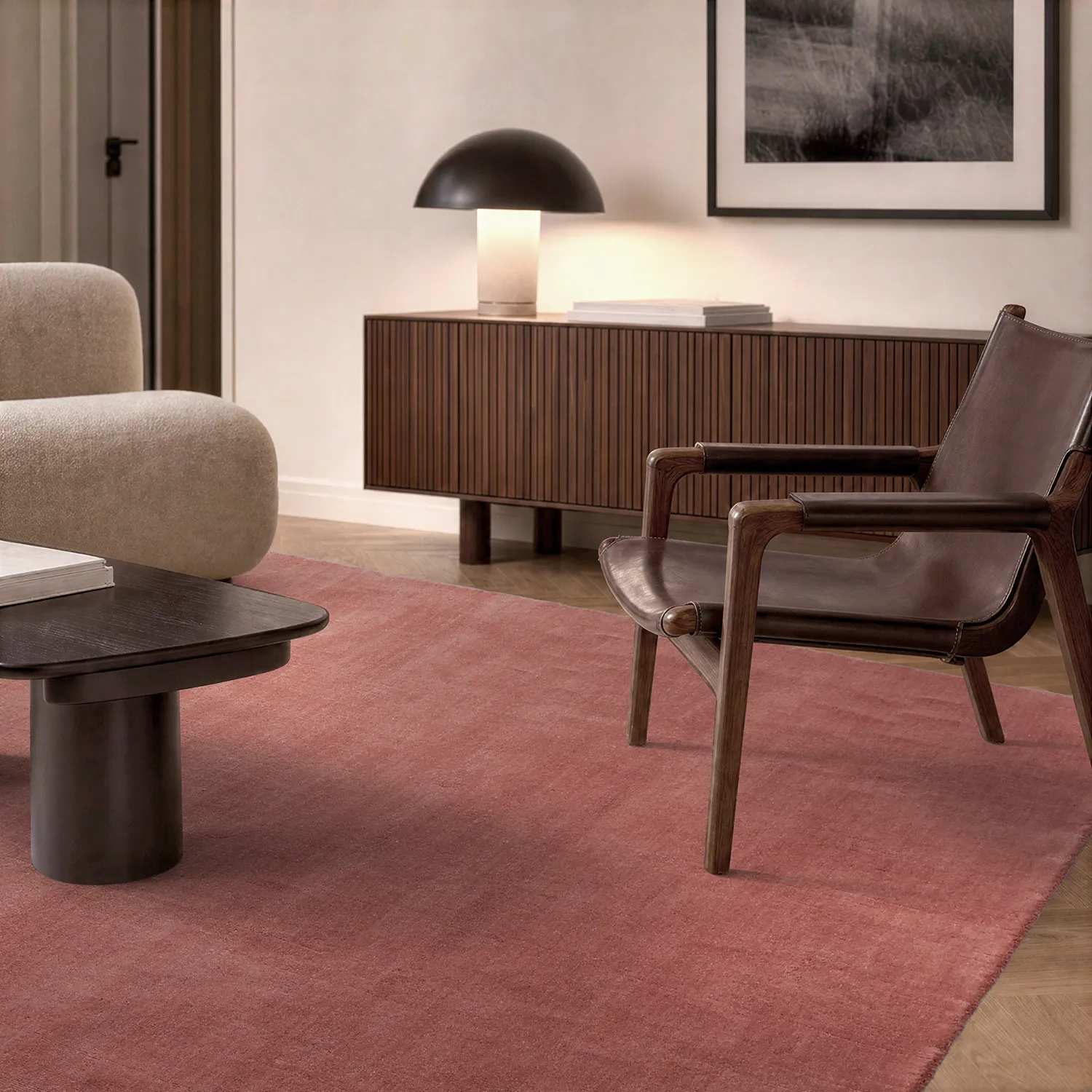 Vlnený koberec - Rozel Handloom Wool Premium (tlmená červená)