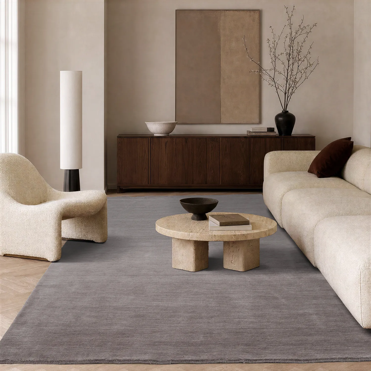 Vlnený koberec - Rozel Handloom Wool Premium (svetlá taupe)