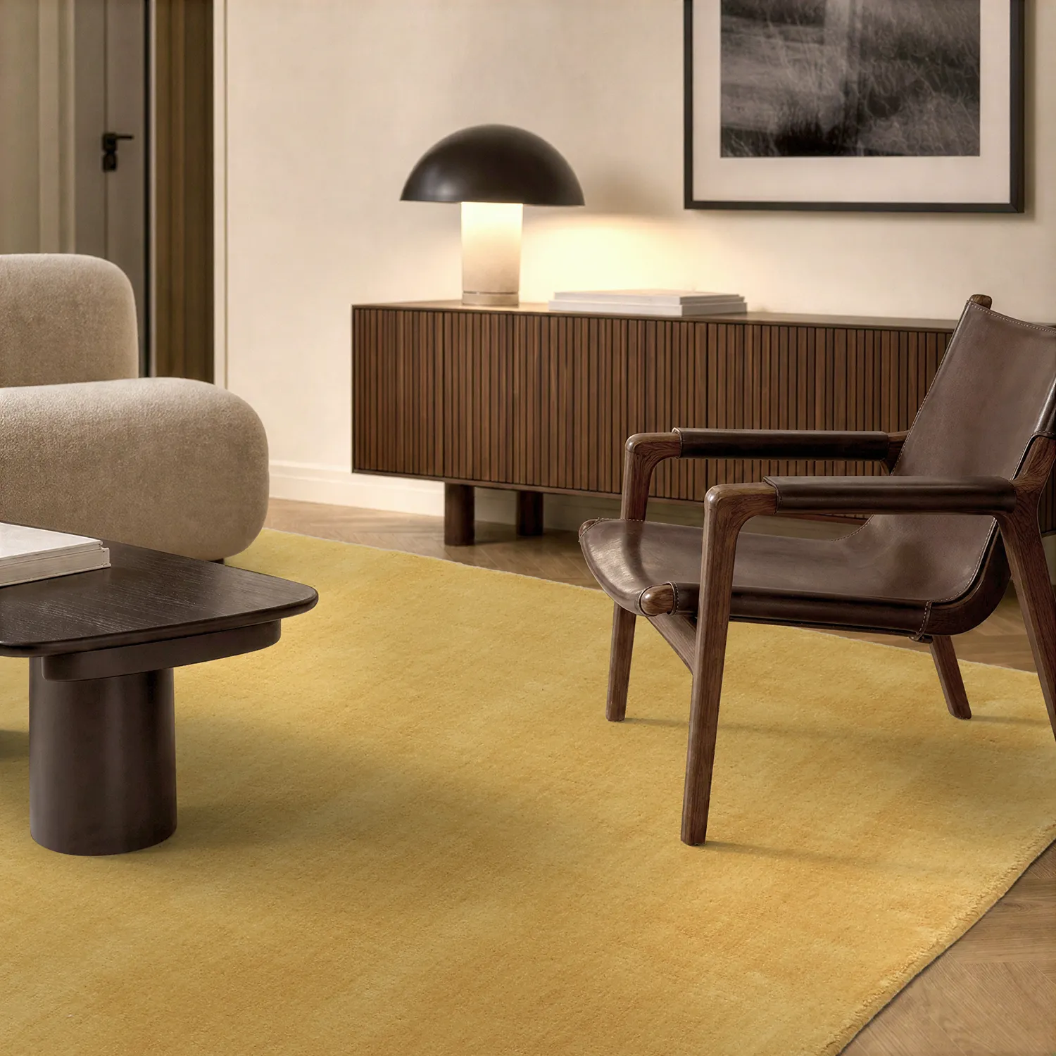 Vlnený koberec - Rozel Handloom Wool Premium (okrová)