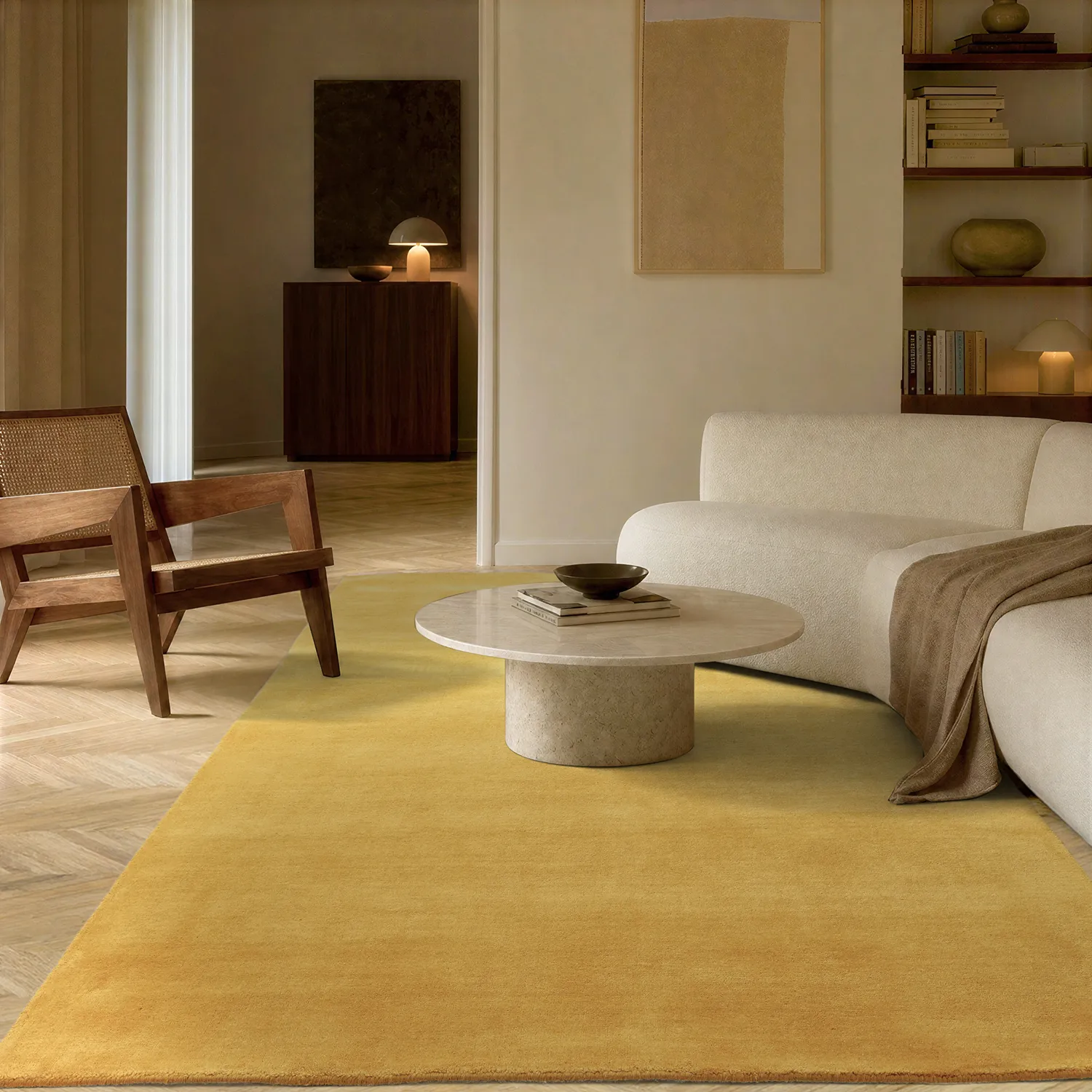 Vlnený koberec - Rozel Handloom Wool Premium (okrová)