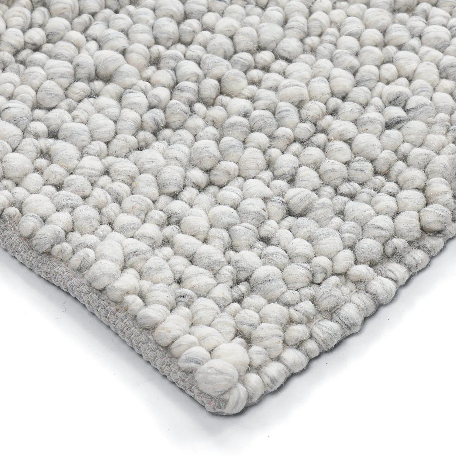 Ullmatta - Sala Irregular Wool Bubble (ljusgrå melerad)