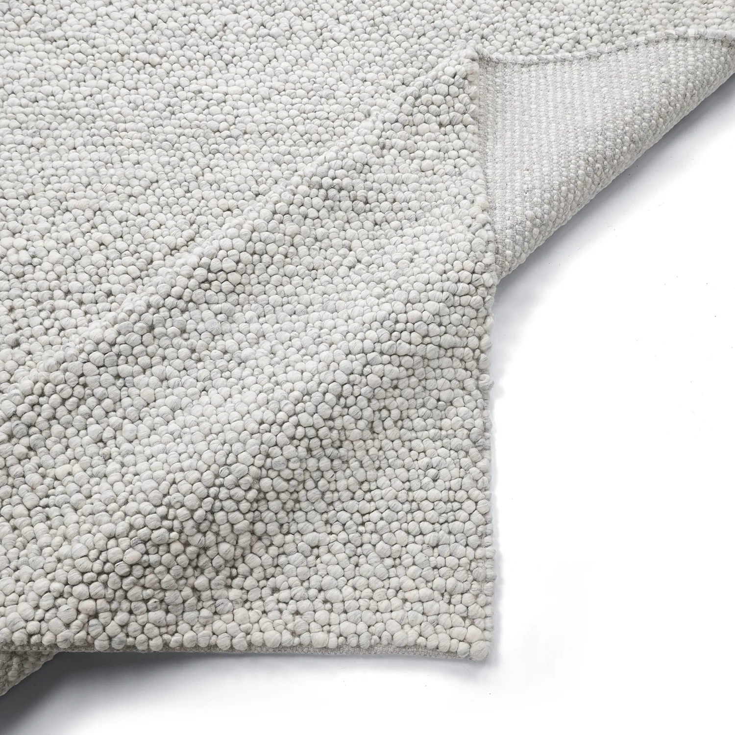 Ullmatta - Sala Irregular Wool Bubble (ljusgrå melerad)