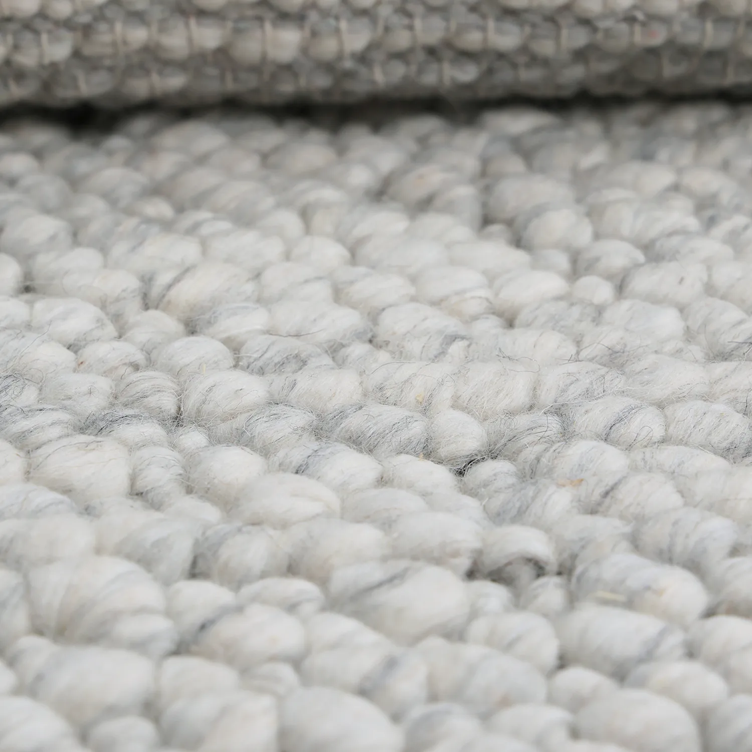 Ullmatta - Sala Irregular Wool Bubble (ljusgrå melerad)