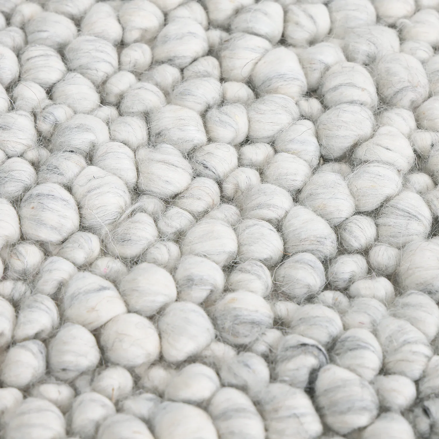 Ullmatta - Sala Irregular Wool Bubble (ljusgrå melerad)