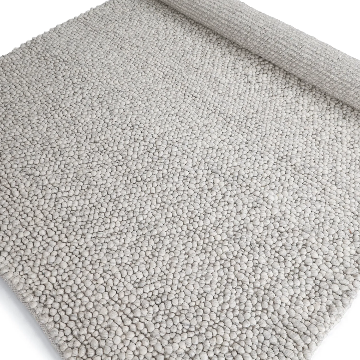 Ullmatta - Sala Irregular Wool Bubble (ljusgrå melerad)