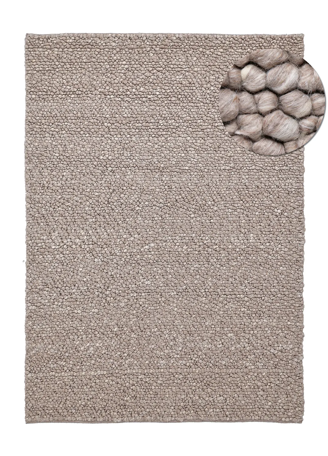 Ullmatta - Sala Irregular Wool Bubble (taupe/vitmelerad)