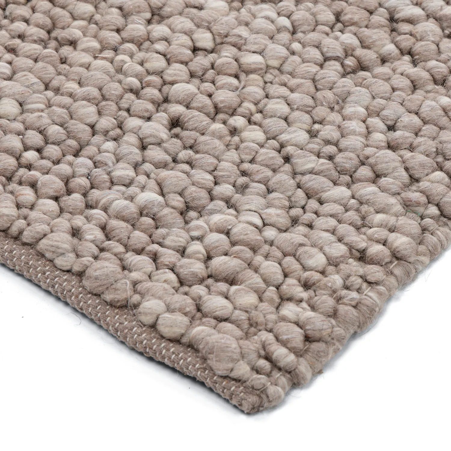 Ullmatta - Sala Irregular Wool Bubble (taupe/vitmelerad)