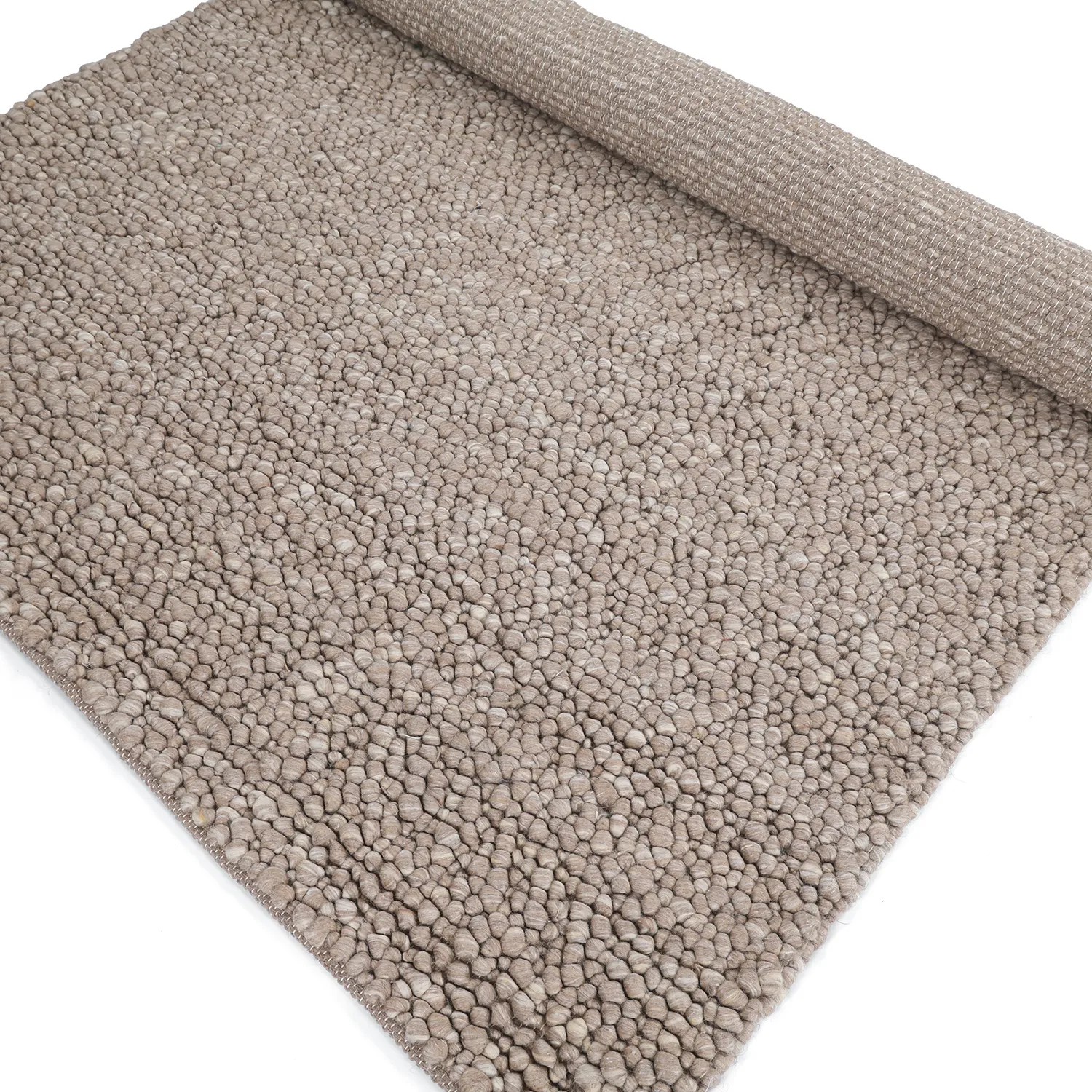 Ullmatta - Sala Irregular Wool Bubble (taupe/vitmelerad)