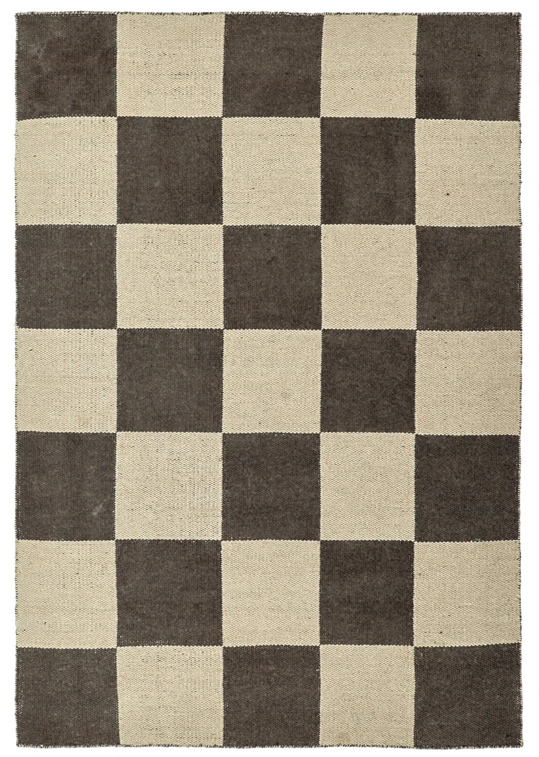 Vlněný koberec - Scacco (černý/beige)