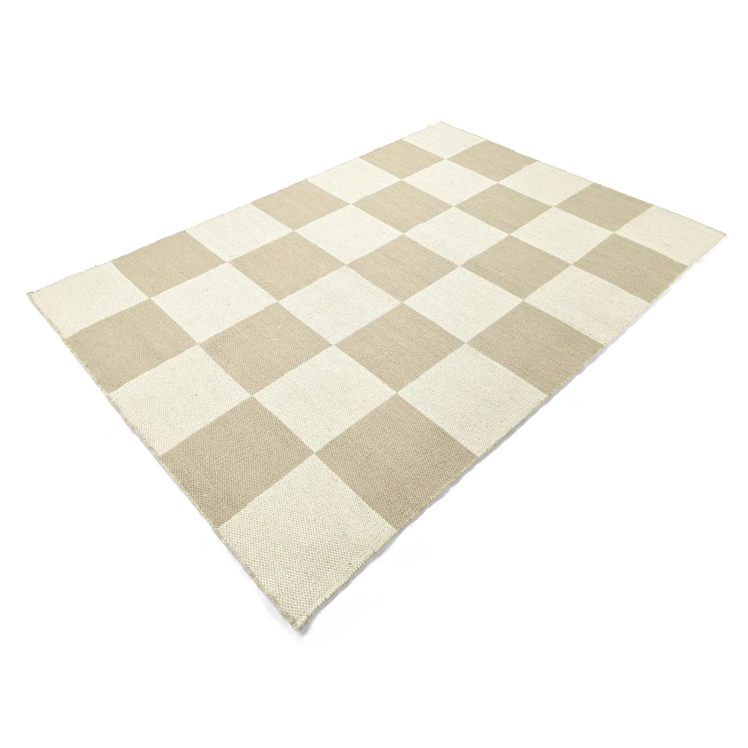 Vlněný koberec - Scacco (bílý/beige)