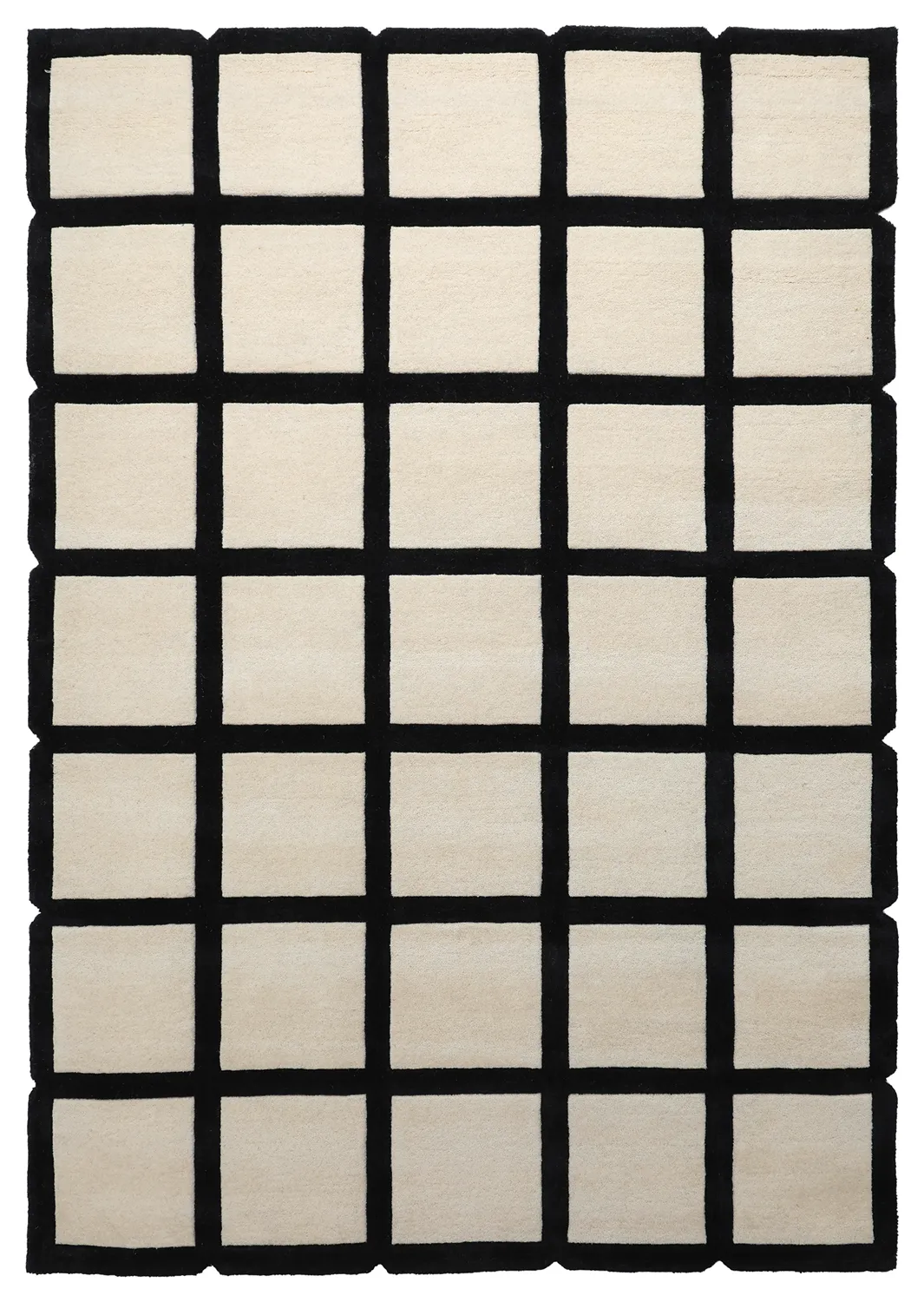 Vlnený koberec - Syl Hand Tufted Wool Premium (čierna/biela)