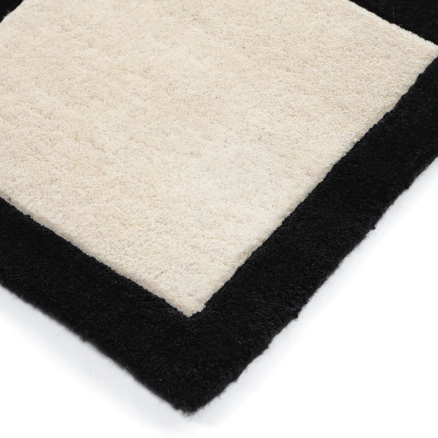 Vlnený koberec - Syl Hand Tufted Wool Premium (čierna/biela)
