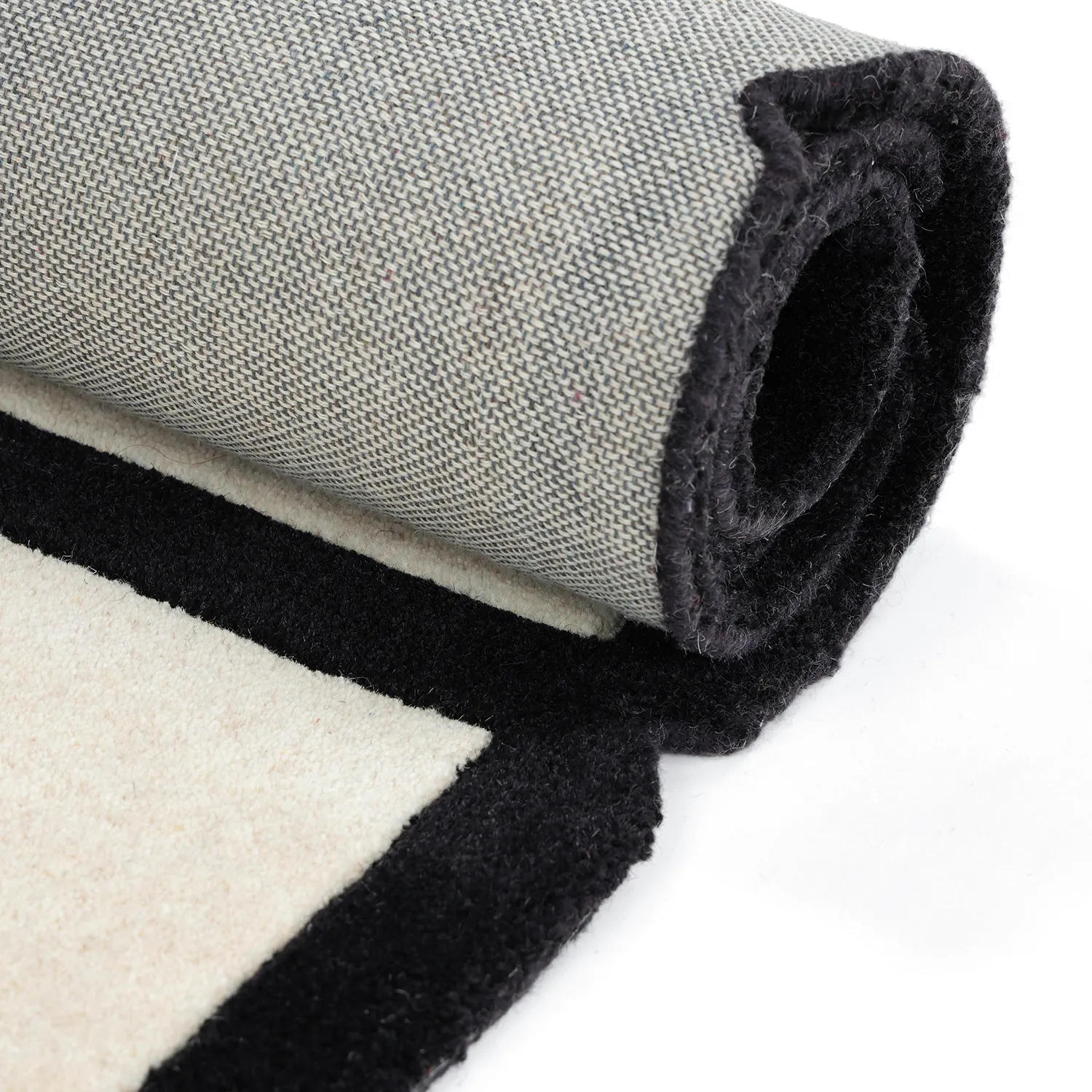 Vlnený koberec - Syl Hand Tufted Wool Premium (čierna/biela)