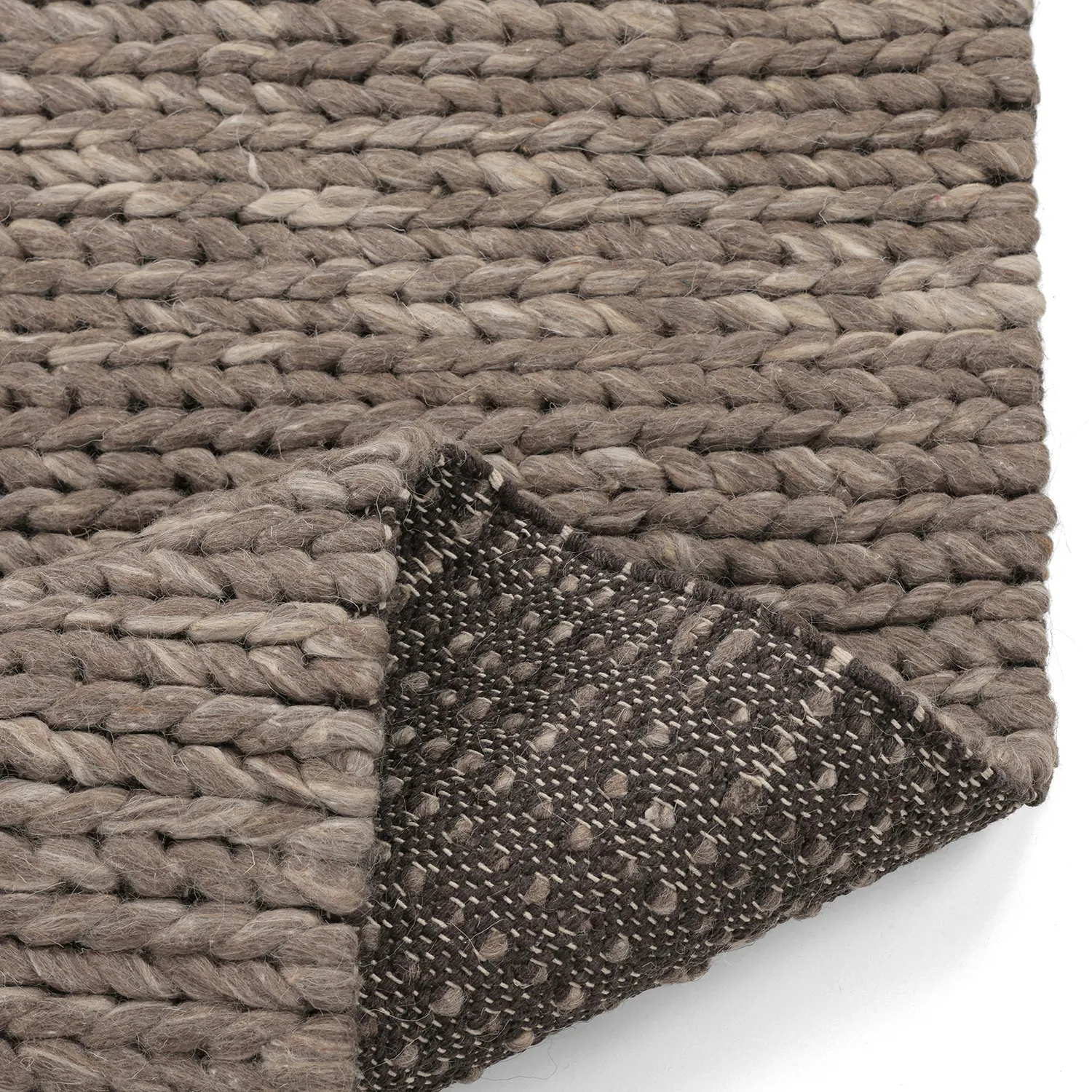 Vlnený koberec - Talvia Braided Wool (hnedá/béžová)