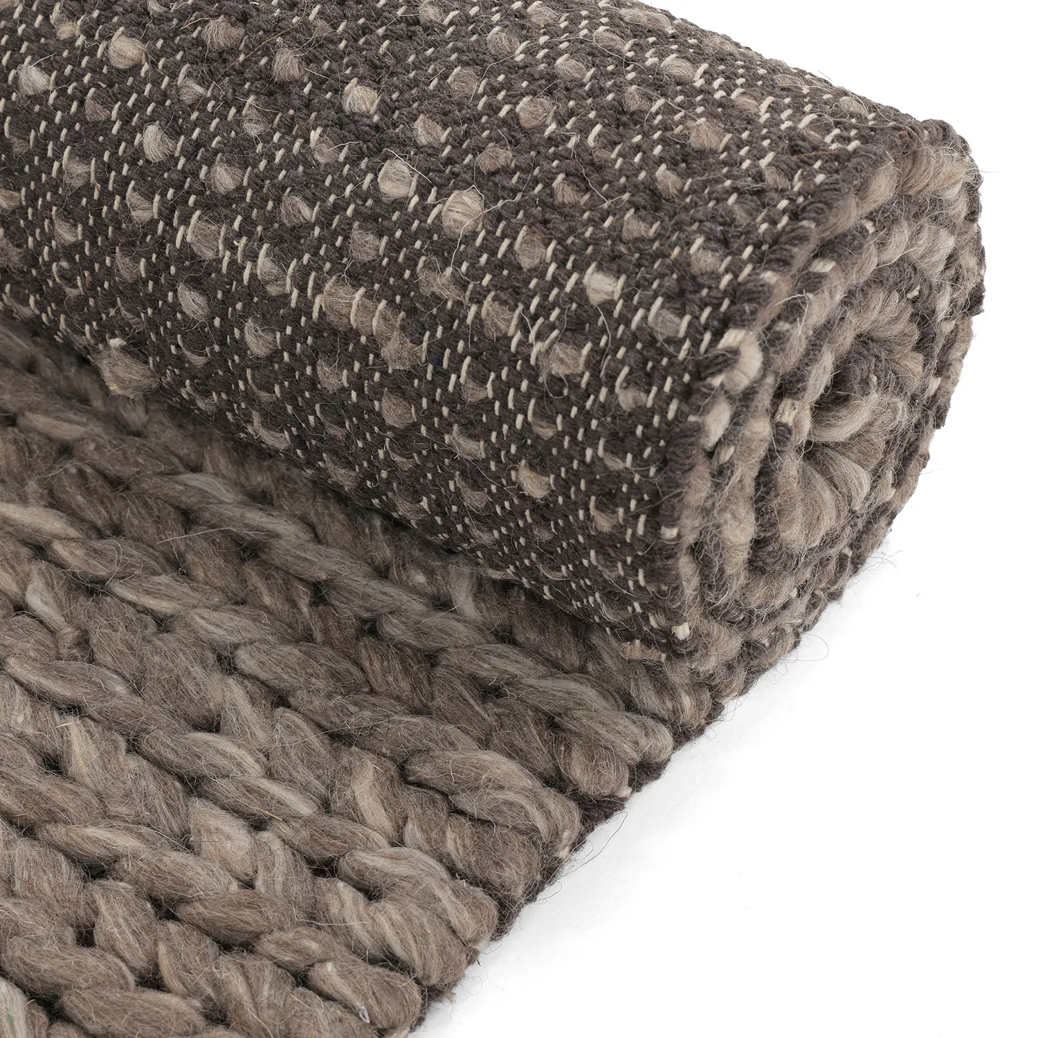 Vlnený koberec - Talvia Braided Wool (hnedá/béžová)