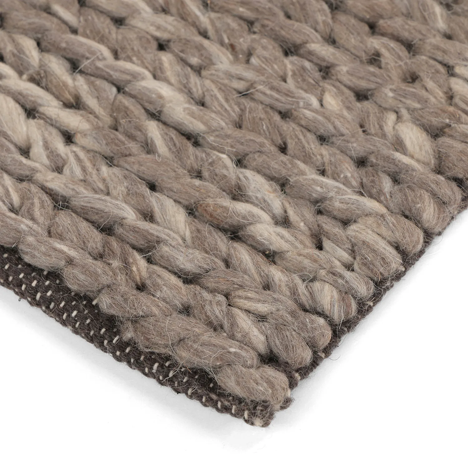 Vlnený koberec - Talvia Braided Wool (hnedá/béžová)
