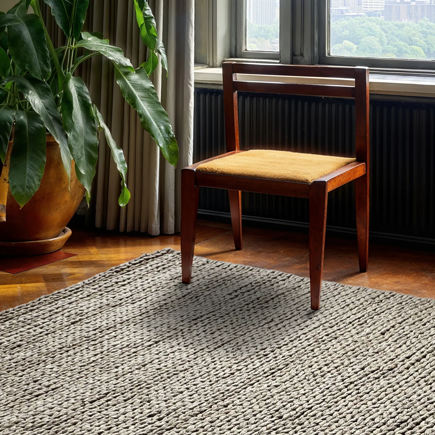 Vlnený koberec - Talvia Braided Wool (šedý)